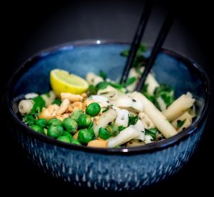 горох и спагетти