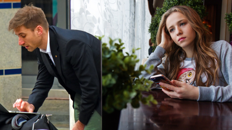 Связь между мужчиной и женщиной на расстоянии.